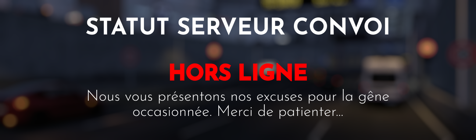 Statut serveur convoi IDF Map - Hors ligne